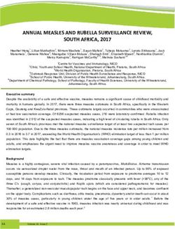 ANNUAL MEASLES AND RUBELLA SURVEILLANCE REVIEW, SOUTH AFRICA, 2017 - NICD