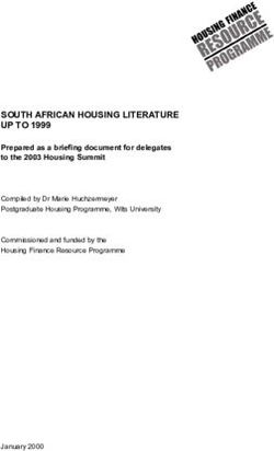 SOUTH AFRICAN HOUSING LITERATURE UP TO 1999 - Wits University