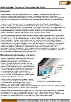 Health and Safety Concerns of Photovoltaic Solar Panels