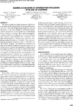SEABIRDS AS INDICATORS OF IMPORTANT FISH POPULATIONS IN THE GULF OF CALIFORNIA