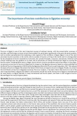 The importance of tourism contributions in Egyptian economy