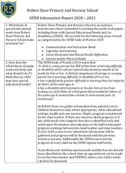 Robert Shaw Primary and Nursery School SEND Information Report 2020 2021 - Robert Shaw Primary ...