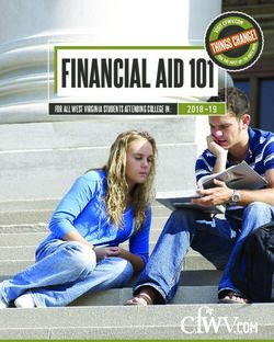 FINANCIAL AID 101 2018-19 - FOR ALL WEST VIRGINIA STUDENTS ATTENDING COLLEGE IN: CFWV Connect Toolkit