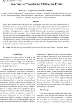 Importance of Yoga during Adolescence Period - Open Journal Systems