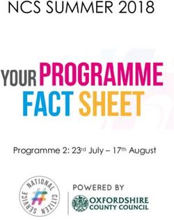 NCS SUMMER 2018 - Programme 2: 23rd July - 17th August - Oxfordshire County Council