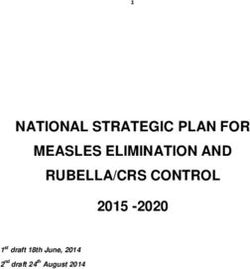NATIONAL STRATEGIC PLAN FOR MEASLES ELIMINATION AND RUBELLA/CRS CONTROL 2015 -2020