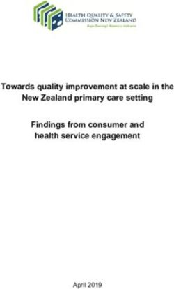 Towards quality improvement at scale in the New Zealand primary care setting Findings from consumer and health service engagement - April 2019