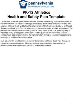 PK-12 Athletics Health and Safety Plan Template