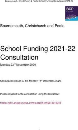 School Funding 2021-22 Consultation - Bournemouth, Christchurch and Poole - BCP Council