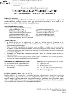 RESIDENTIAL GAS WATER HEATERS - 2019 CALIFORNIA PLUMBING CODE CHAPTER 5 - Fremont.gov