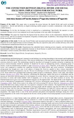THE CONNECTION BETWEEN DIGITAL DIVIDE AND SOCIAL EXCLUSION: IMPLICATIONS FOR SOCIAL WORK - GIAP Journals