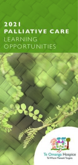 2021 PALLIATIVE CARE LEARNING OPPORTUNITIES - Te ...