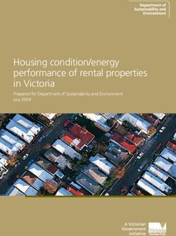 Housing condition/energy performance of rental properties in Victoria - Prepared for Department of Sustainability and Environment July 2009