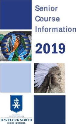 2019 Senior Course Information - Sporty.co.nz