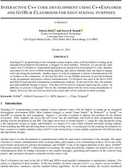 INTERACTIVE C++ CODE DEVELOPMENT USING C++EXPLORER AND GITHUB CLASSROOM FOR EDUCATIONAL PURPOSES - EDARXIV