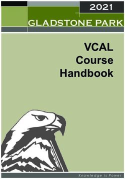 VCAL Course Handbook GLADSTONE PARK 2021 - Knowledge is Power - Gladstone Park Secondary College