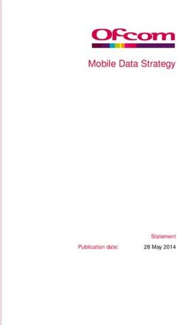 Mobile Data Strategy - Statement 28 May 2014 Publication date