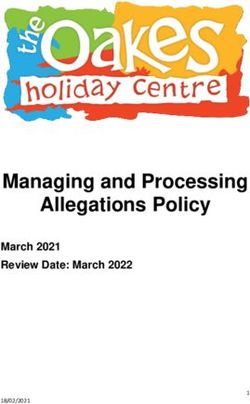 Managing and Processing Allegations Policy - March 2021 Review Date: March 2022 - The Oakes