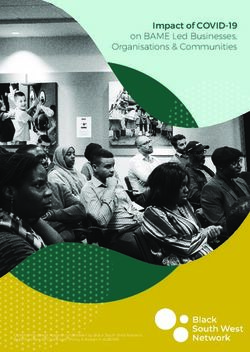 Impact of COVID-19 on BAME Led Businesses, Organisations & Communities