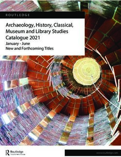 Archaeology, History, Classical, Museum and Library Studies Catalogue 2021 - January - June New and Forthcoming Titles