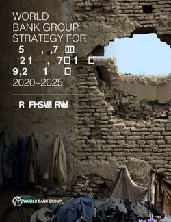 FRAGILITY, CONFLICT AND VIOLENCE - WORLD BANK GROUP STRATEGY FOR - Concept Note