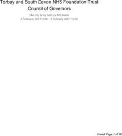 Torbay and South Devon NHS Foundation Trust Council of Governors - Meeting being held via MS teams 3 February 2021 14:00 - 3 February 2021 15:30