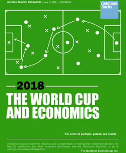 THE WORLD CUP AND ECONOMICS 2018 - Goldman Sachs