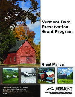 Vermont Barn Preservation Grant Program - Grant Manual Vermont Department of Housing and Community Development Division for Historic Preservation