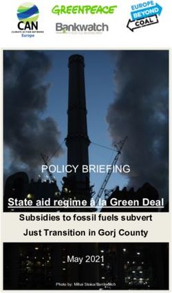 State aid regime à la Green Deal - POLICY BRIEFING Subsidies to fossil fuels subvert Just Transition in Gorj County