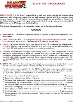 2021 STREET STOCK RULES - Kalamazoo Speedway