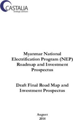 Myanmar National Electrification Program (NEP) Roadmap and Investment Prospectus Draft Final Road Map and Investment Prospectus - August 2014