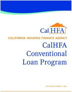 CalHFA Conventional Loan Program - CALIFORNIA HOUSING FINANCE AGENCY - LAST REVISED: MARCH 1, 2019 - CA.gov