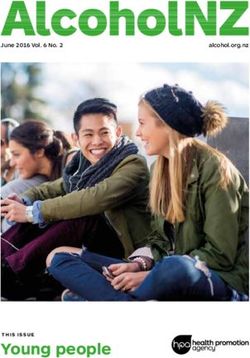 Young people - June 2016 Vol. 6 No. 2 alcohol.org.nz