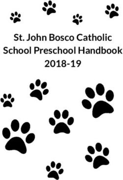 St. John Bosco Catholic School Preschool Handbook 2018-19