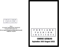 COURSE CATALOG September 2021-August 2022 - PFI, LLC P.O. Box 18147 Portland OR 97218 (503) 927-5457 - Portland Fashion Institute