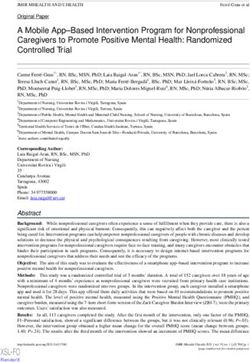 A Mobile App-Based Intervention Program for Nonprofessional Caregivers to Promote Positive Mental Health: Randomized Controlled Trial - JMIR ...
