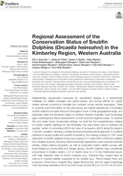 Regional Assessment of the Conservation Status of Snubfin Dolphins (Orcaella heinsohni) in the Kimberley Region, Western Australia