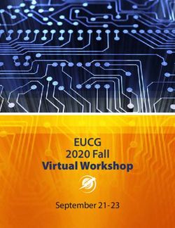 EUCG Virtual Workshop - 2020 Fall