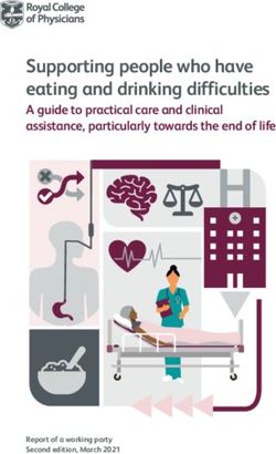 H Supporting people who have eating and drinking difficulties - A guide to practical care and clinical assistance, particularly towards the end of ...