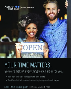 YOUR TIME MATTERS. So we're making everything work harder for you - Small Group product guide I Effective January 1, 2019 - Thryv