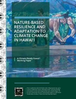 NATURE-BASED RESILIENCE AND ADAPTATION TO CLIMATE CHANGE IN HAWAIʻI