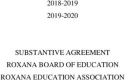 SUBSTANTIVE AGREEMENT ROXANA BOARD OF EDUCATION ROXANA EDUCATION ASSOCIATION 2018-2019 2019-2020 - Roxana School District