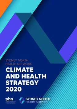 CLIMATE AND HEALTH STRATEGY 2020 - SYDNEY NORTH HEALTH NETWORK - Sydney North Health ...