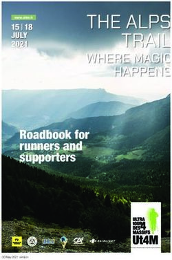Roadbook for runners and supporters - 15 | 18 JULY 2021 www.ut4m.fr