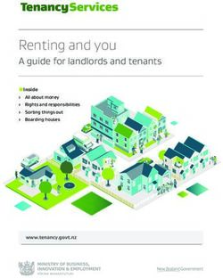 Renting and you A guide for landlords and tenants - www.tenancy.govt.nz - Tenancy Services