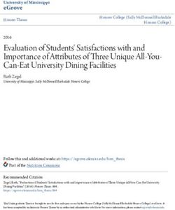 Evaluation of Students' Satisfactions with and Importance of Attributes of Three Unique All-You- Can-Eat University Dining Facilities - eGrove