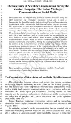 The Relevance of Scientific Dissemination during the Vaccine Campaign: The Italian Virologist Communication on Social Media