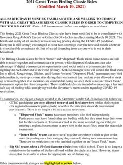 2021 Great Texas Birding Classic Rules (Modified March 10, 2021)