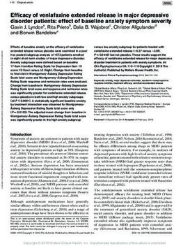 EFFICACY OF VENLAFAXINE EXTENDED RELEASE IN MAJOR DEPRESSIVE DISORDER PATIENTS: EFFECT OF BASELINE ANXIETY SYMPTOM SEVERITY - DIVA PORTAL