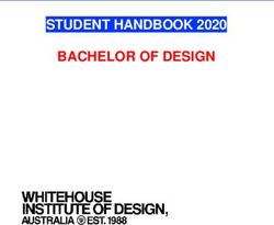 STUDENT HANDBOOK 2020 BACHELOR OF DESIGN - Whitehouse ...